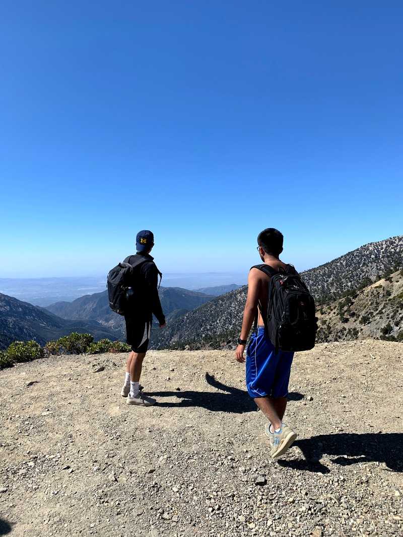 On the trail to the summit of Mt. Baldy in Angeles National Forest, Southern Calfornia