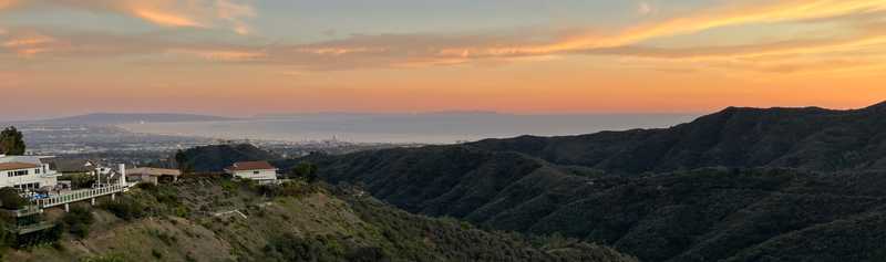 Sunset view from the Westridge Trail in the Santa Monica Mountains