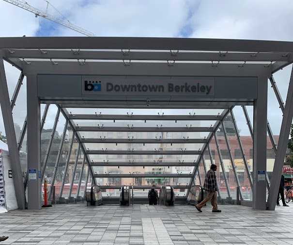 The entrance to the Downtown Berkeley BART station