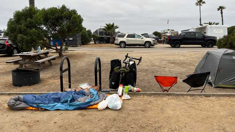 Waking up nice and early at San Elijo State Beach.