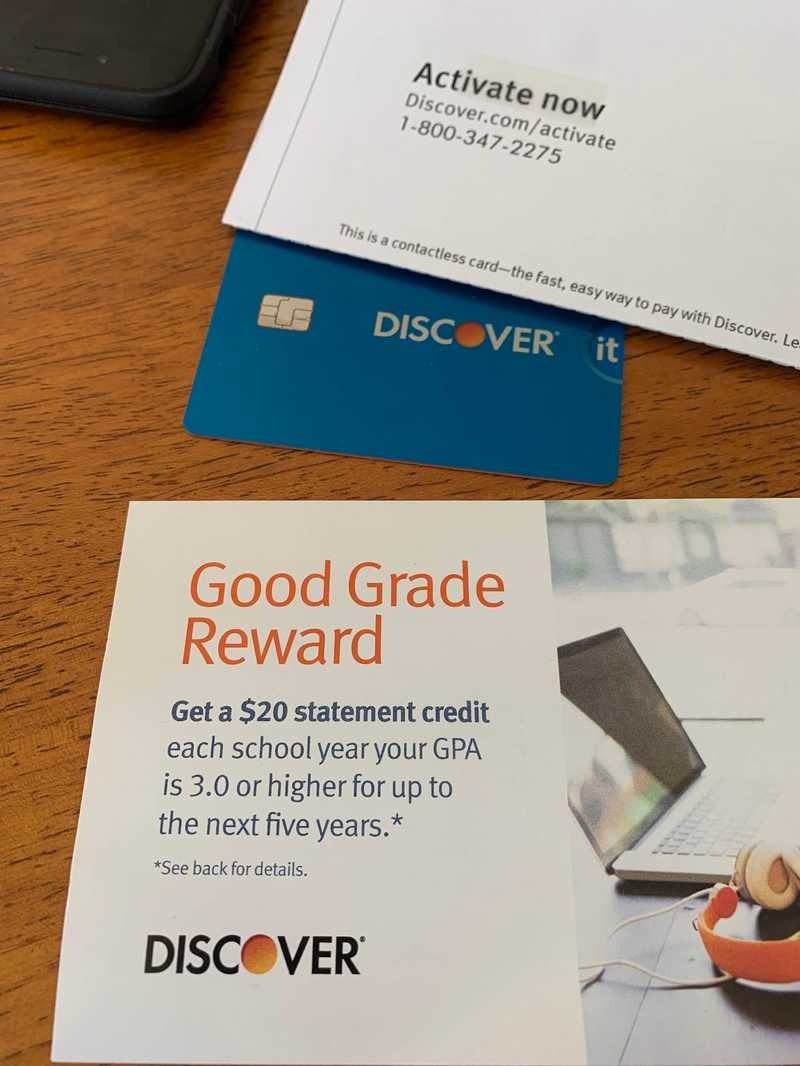 A flyer advertising the Discover Good Grade Reward