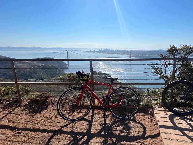 The Golden Gate view from Hawk Hill (thanks Helena for the bike!)