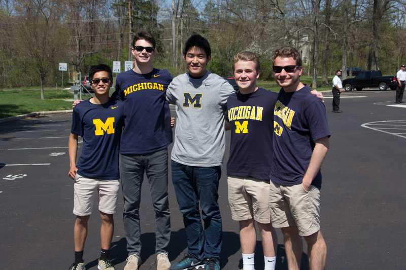The Michigan boys on college decision day at Wissahickon High School