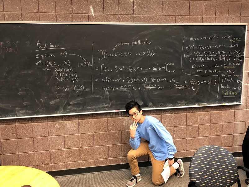 Linaer algebra on the chalkboard at the University of Michigan