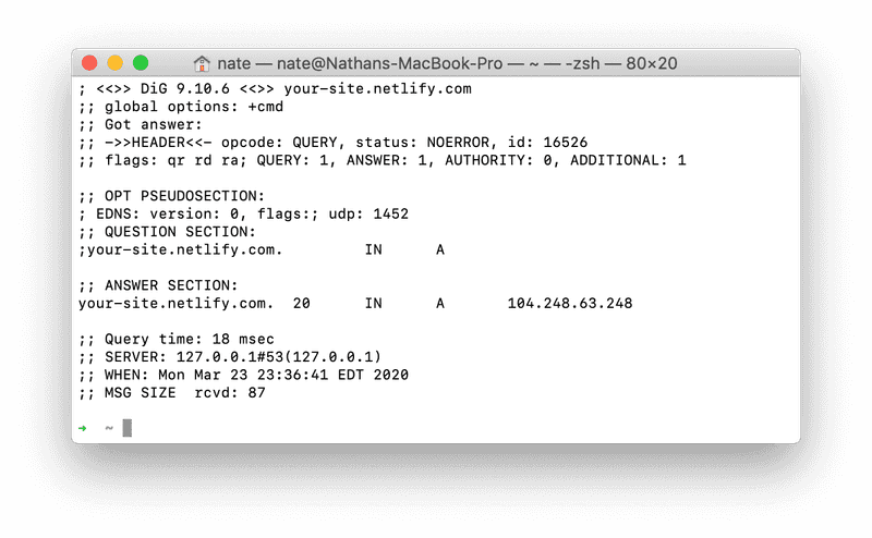 The IP address in New York